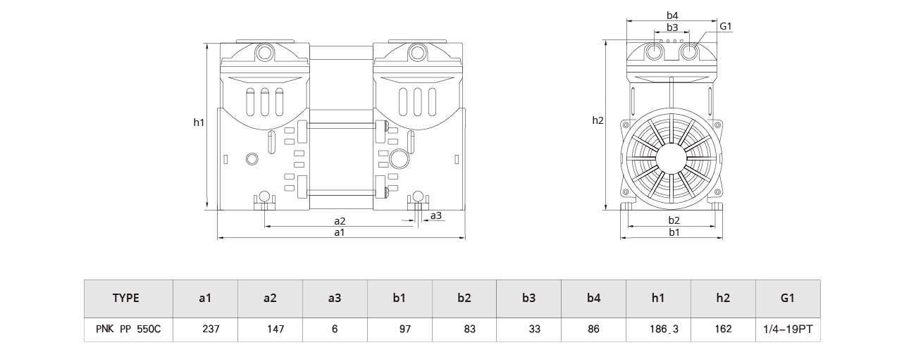 PNK PP 550C無油壓（yā）縮機