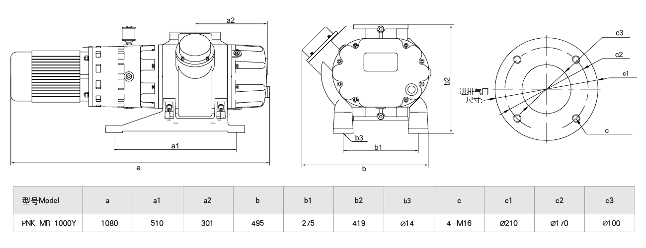PNK MR 1000Y羅茨真空泵（bèng）